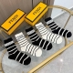 Comes with packaging. One box contains five pairs of Fendi high socks featuring