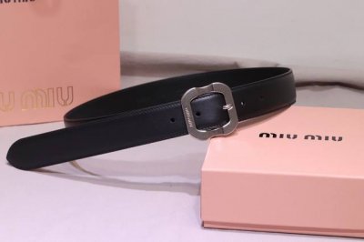 New Miu Miu Boutique Belt - Perfect 1:1 Replica of Vintage Gold-Plated Buckle.