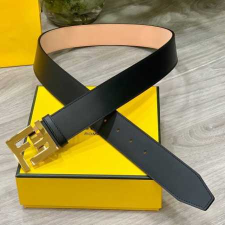 Fendi Fendi width 38mm men's fashion casual belt imported calfskin + top layer f - Click Image to Close