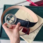 Special Interlocking Double G Buckle Belt, Crafted From Gucci Signature Calf Lea