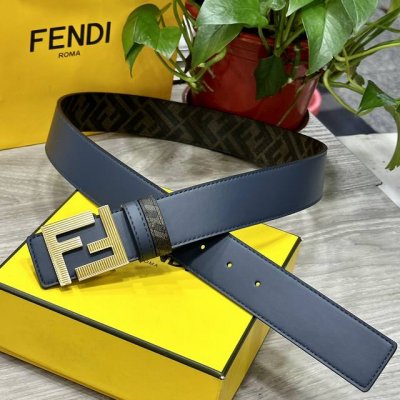 Fendi, same style as the Fendi counter, width 4.0cm, double loop reversible belt