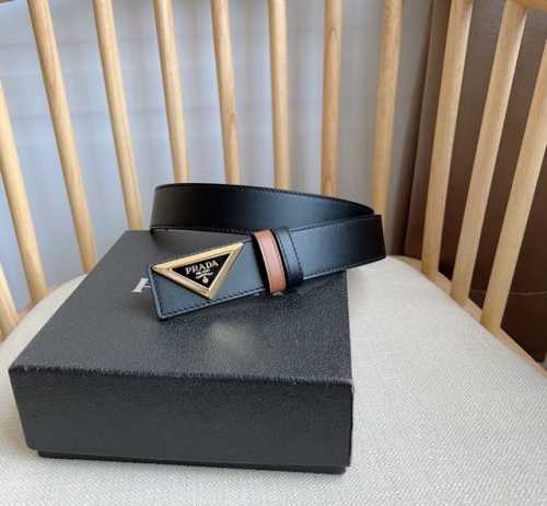 Prada Prada's Latest In-Store Design, This Glossy Leather Belt Features A Simple