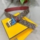 Fendi Fendi Store-Exclusive Style 4.0 Cm Wide Double-Ring Reversible Belt With F