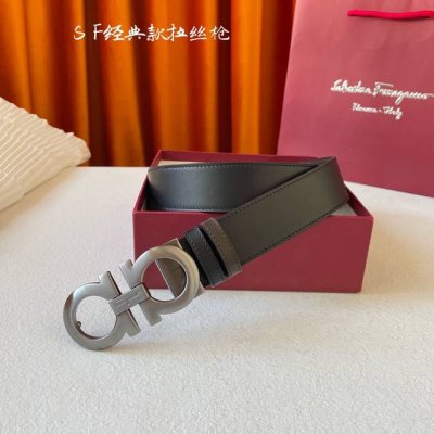 Comes with a full gift box. Ferragamo 3.5cm high-end custom men's leather belt,