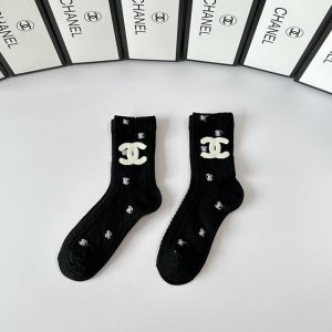 Special Packaging Chanel Popular Online Item #New Cashmere Socks Mid-Length Slou