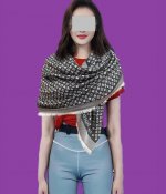 New Lv monogram pattern. This shawl mixes silk and wool for a soft and warm tex
