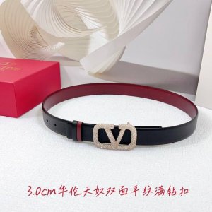 3.0Cm Valentino Belt, Double-Sided Full-Grain Leather, Length: 75.80.85.90.95.10