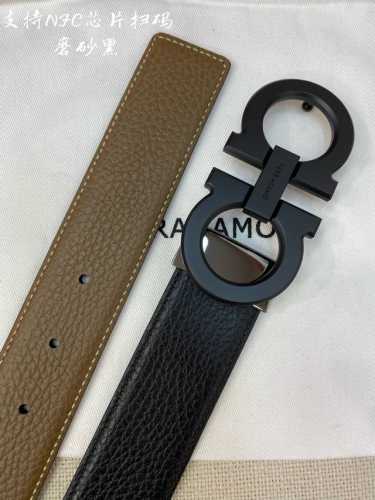 F3.5Cm High-end custom men's belt, double-sided imported cowhide, you can choose