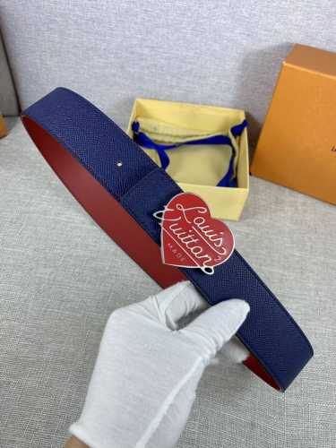 Special Lv Frosted 40Mm Double-Sided Belt Focuses On The New Style Of Lv Buckle,