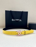 Width 3.0Cm Chanel imported soft calfskin with clear texture Hardware accessorie