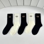Special Packaging Ugg, New Embroidered Double Needle Mid-Length Slouch Socks! Fi