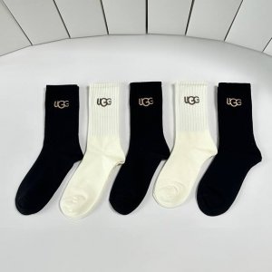 Special Packaging Ugg, New Embroidered Double Needle Mid-Length Slouch Socks! Fi