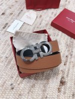 This stylish double-sided belt from Salvatore Ferragamo features a two-tone des