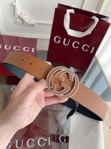 Gucci.Gucci Full set of packaging, beautiful Gucci double G buckle men's new bel