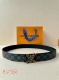3.4 Width Lv Double-Sided Belt Crafted From Genuine Leather In A Modern Design,