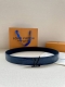 Special 3.4-Inch Wide This Lv Heritage Double-Sided Belt Features A Striking Con
