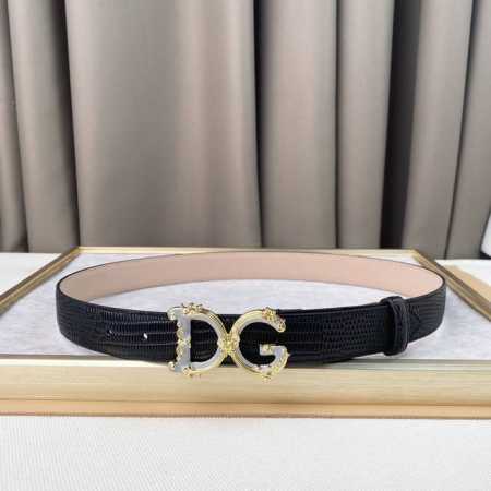 d&G Belt New Style Fine Copper Hardware Buckle Original Lizard Pattern Cowhid - Click Image to Close