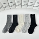 Special Packaging Alo New Painted Embroidered Mid-Length Slouch Socks! Five pair