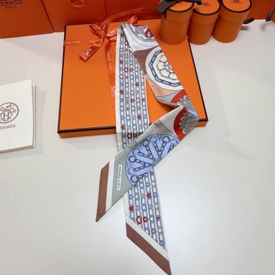 Hermes "Kaleidoscope Effect" Twilly scarf. Twilly silk ribbon 100% mulberry sil