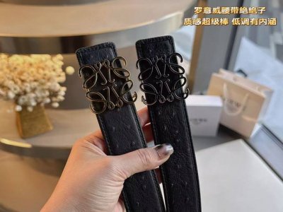 Gift hot item Loewe width: 3.8cm New ostrich pattern original with counter new