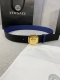 Width: 4.0Cm The Versace double-sided lychee belt is decorated with the iconic V