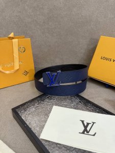 Special Lv Initiales Width 4.0cm Double-sided belt with Xl Epi leather large gra