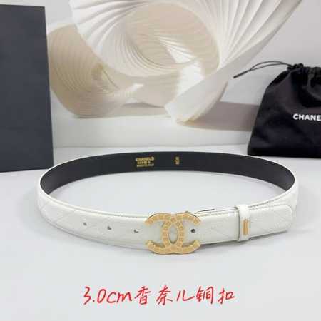 Special 3.0Cm Chanel Belt, Double-Sided Top-Grain Leather, Length: 75.80.85.90.9 - Click Image to Close