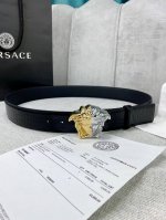 Width 4.0 Cm Versace This Crocodile-Patterned Leather Belt Features The Iconic V