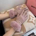 Miu Miu 2025 Autumn/Winter Lazy Rabbit Fur Wool Gloves - Worth comparing with s