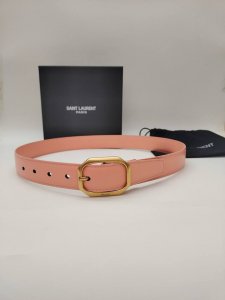 Special Begonia Pink 3.0Cm Poplar Forest Ancient Gold Pin Buckle, Saint Laurent