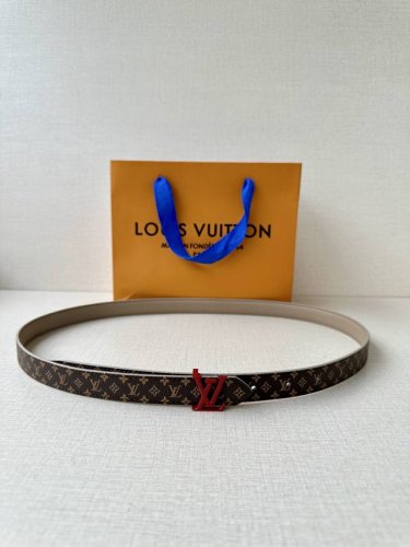 2.0 Wide Mini Lv Double-sided Belt with luxurious leather and iconic Monogram ca