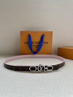 Special 2.0-Inch Width Lv Trio Double-Sided Belt Combines Smooth Calf Leather An