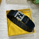 fendi Same Style As Fendi Counters Width 4.0Cm Double Ring Reversible Belt Ff