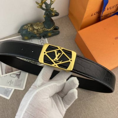 lv Special Leather Belt Series Original Hardware Boutique Stainless Steel Buc