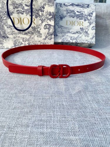 Width 2.0 Cm Dior Saddle Brown Leather Belt. Lacquered Metal Cd Logo Made From I