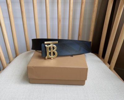 Burberry Tb Exclusive Logo Pattern Italian Leather Belt With A Versatile Two-Ton