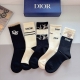 Box of 5 pairs (including packaging) of Dior classic knee-high socks, made of h