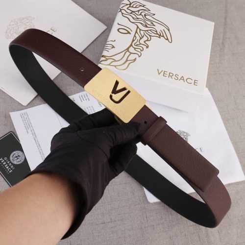 Width 3.5 Cm Versace Belt With A Popular Buckle And A Wireless Strap With A Dist