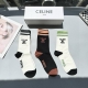 A box of three pairs of Celine mid-calf socks, high-quality version, comes with