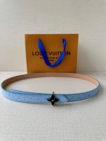 2.0 Wide Lv Mini Flowergram double-sided belt is made of Monogram canvas and sti
