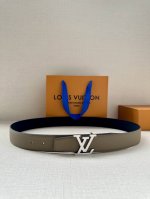 Special This 3.4-Inch-Wide Lv Heritage Double-Sided Belt Features Grained And Sm