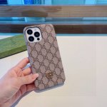Gucci Classic Old Flower Shell Metal Label Oil Edge Mobile Phone Case Official W