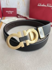 Product Name: Ferragamo Belt, Original Single Belt Model: Hook, Classic Two-tone