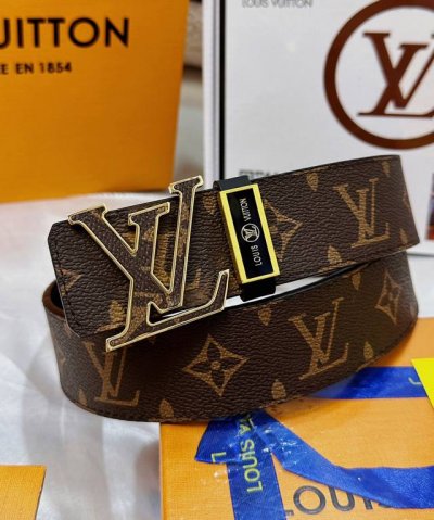 Belt: Louis Vuitton Top-Tier Replica. Belt: 100% Genuine Top-Grain Cowhide Leath