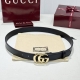 G brand little fairy belt, 3.0cm wide, new autumn/winter Nappa calfskin belt, ve