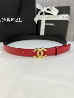 Width 3.0 Cm Chanel Imported Soft Calfskin Leather With Gold And Silver Patterne