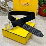 Special Fendl Width 40Mm Double-Sided Original Calfskin With Single Ruthenium Pa
