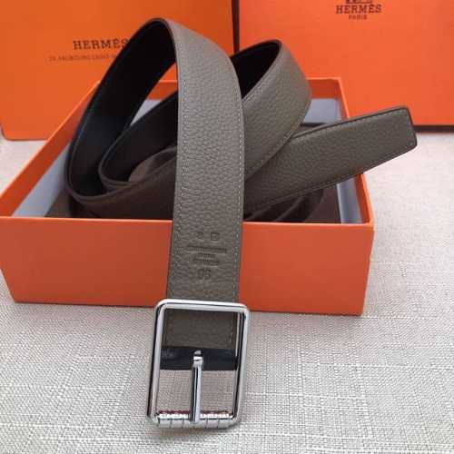 New Needle Buckle Herm S Authentic Leather Belt Imported Top-Grain Cowhide Leath