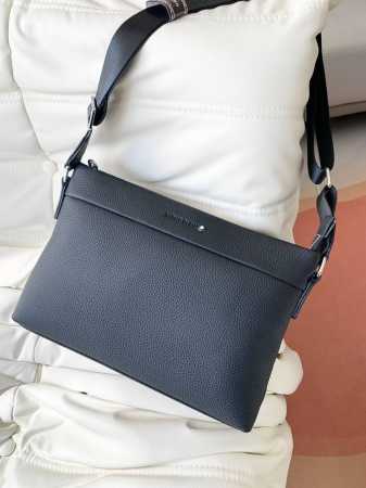 Montblanc men's new stylish shoulder bag, classic logo iconic ribbon with water - Click Image to Close