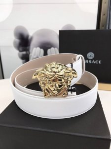 Versace This Belt Is Crafted In Italy From Soft Greca Embossed Leather, Featurin